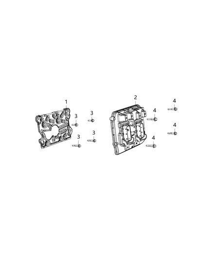 Module Engine Controller Unprogramed Diagram for R8444769AA