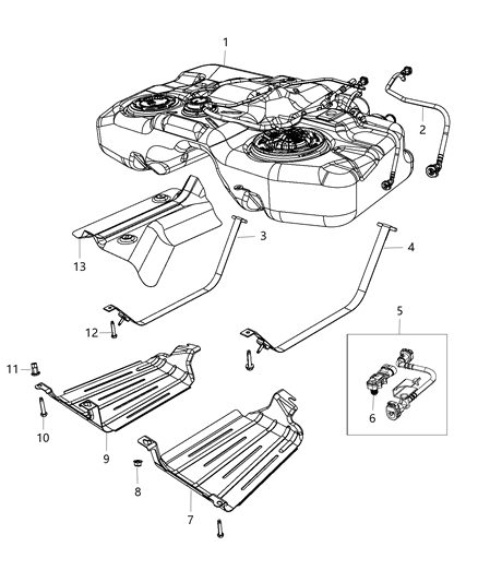 Tank Fuel Diagram for 68104392AB
