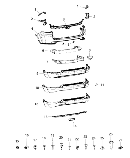 Bolt And Washer Hexagon Head M14X2.00X45.00 Bumper To Body Diagram for 6508034AA