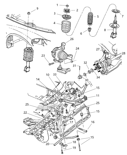 2016 Dodge Durango Link Sway Eliminator Diagram for 5272324AB