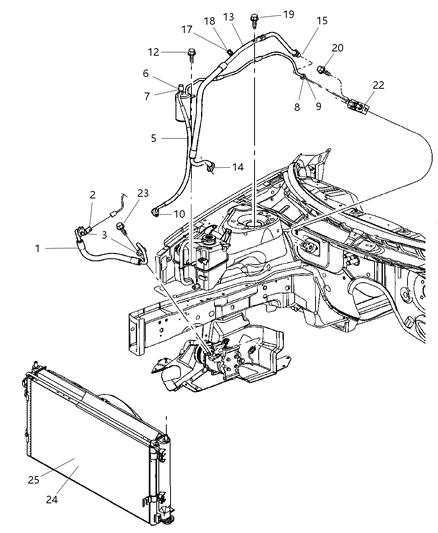 1994 Dodge Grand Caravan O Ring Kit Qck Conn 3/8” - Contains: 2 O-Rings Diagram for 4796292