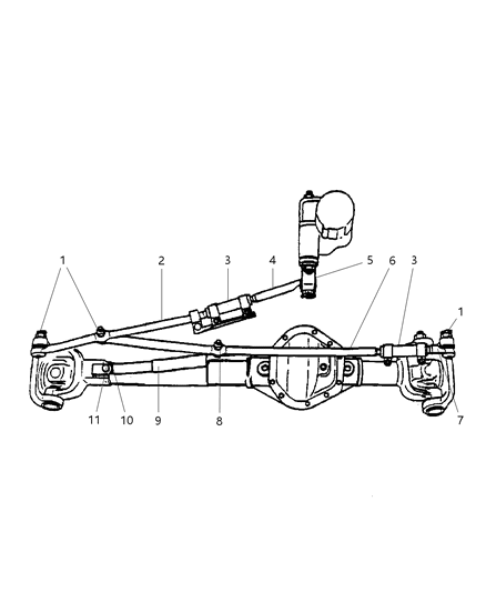 Damper Steering Diagram for 52106909AC
