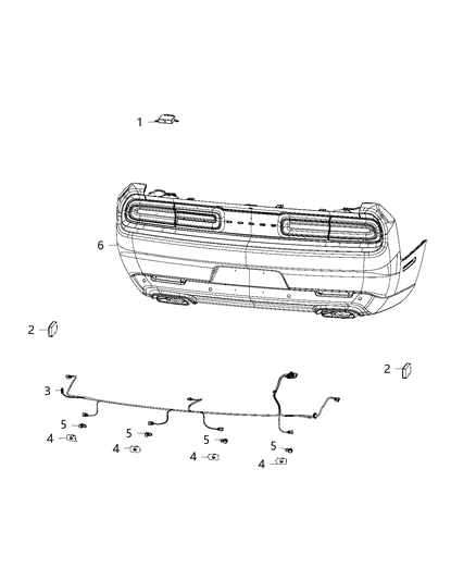 1985 Dodge B250 Wiring Rear Fascia Diagram for 68361701AB