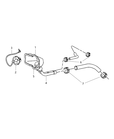 2001 Chrysler LHS Tube Fuel Filler Diagram for 52121693AB