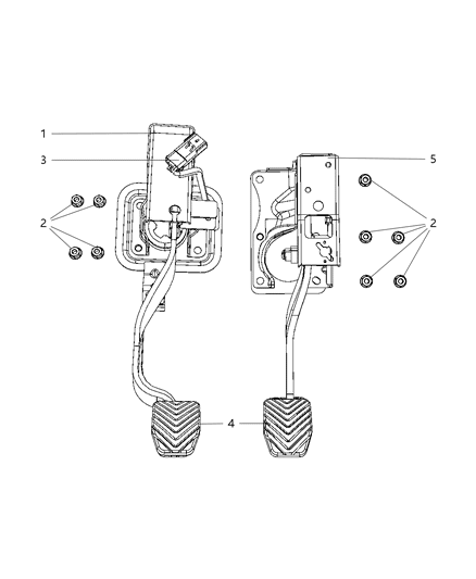 2011 Jeep Grand Cherokee Pedal Clutch Diagram for 5273419AH