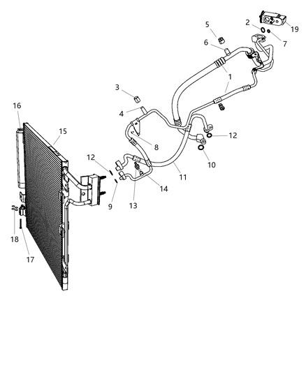 Line A/C Discharge Diagram for 55111376AB