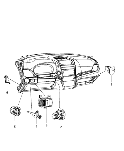 2004 Chrysler Town & Country Switch Headlamp Diagram for 56046258AC