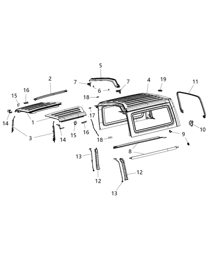 Hardtop Diagram for 5VN23RXFAM