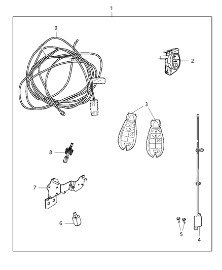 Receiver Control Module Diagram for 5026074AR