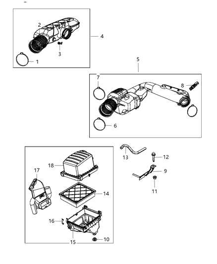 Hose Clean Air Diagram for 68022170AC