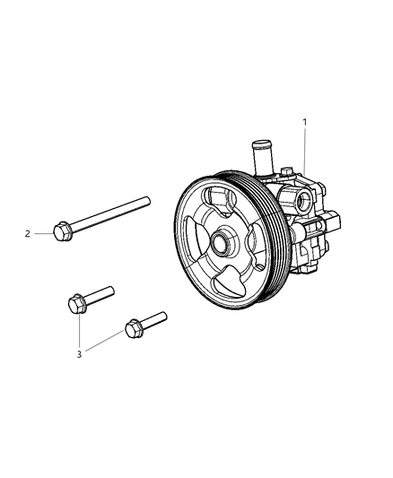 2003 Dodge Durango Pump Power Steering Diagram for 5154355AB