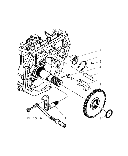 2007 Jeep Wrangler Snap Ring Rod Diagram for 6036682AA