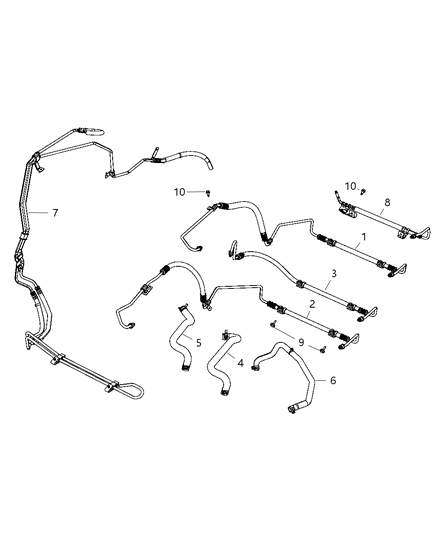 Hose Power Steering Pressure Diagram for 5272817AF