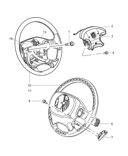 Damper Steering Wheel Diagram for 55351266AA