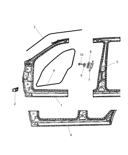 2019 Jeep Grand Cherokee Sill Bodyside Complete Diagram for 5013062AA