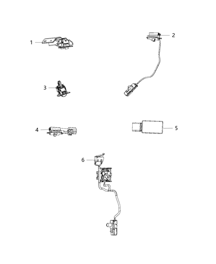 Lamp Foot Well Instrument Panel Under Dash Board Diagram for 68346812AA