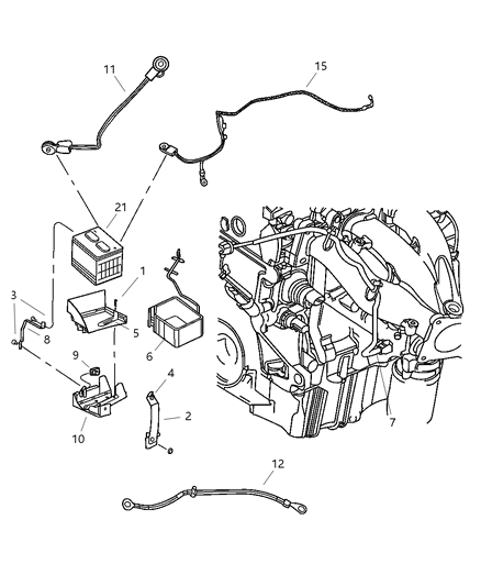 2014 Jeep Patriot Tray, Battery Diagram for BA075510EX