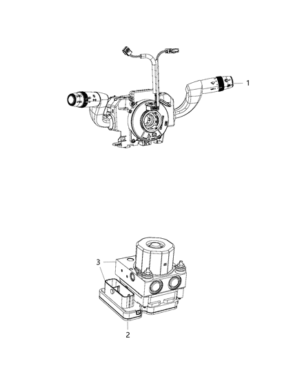1986 Jeep Comanche Module Anti-Lock Brake System Diagram for 68261715AA