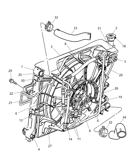 Condenser A/C Diagram for 55115918AC