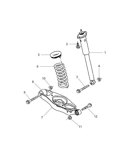 Shock Absorber Suspension Diagram for 4725865AB