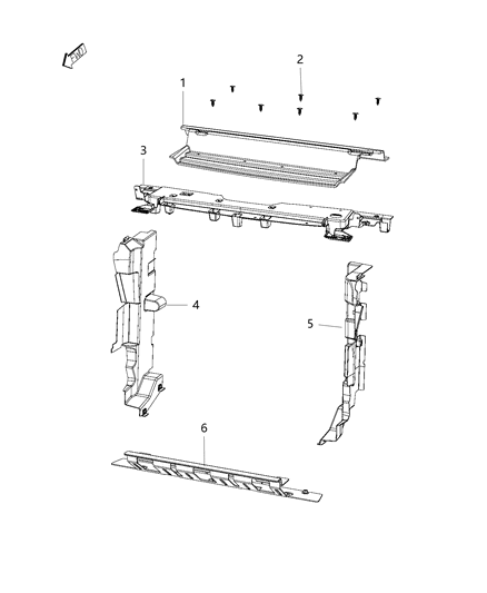 Baffle Air Inlet Diagram for 68286911AA