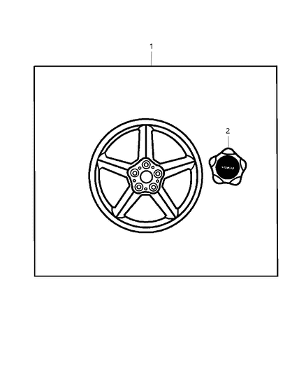 Cap Wheel Center Diagram for 52013982AA