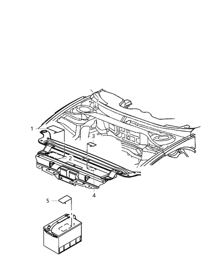 2001 Chrysler Town & Country Label Belt Routing Diagram for 5058112AC