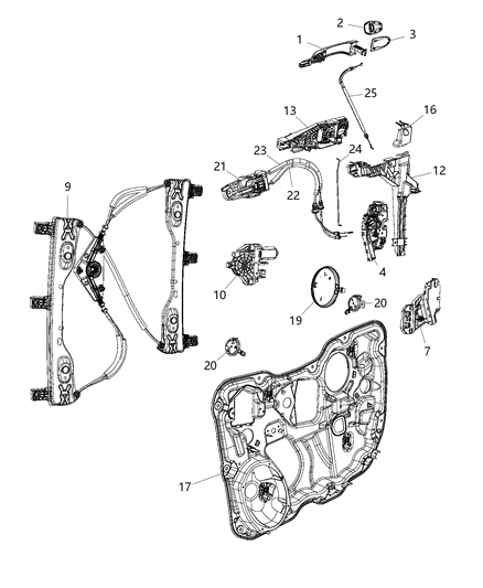 Cap Door Handle Diagram for 1TD37LDSAC
