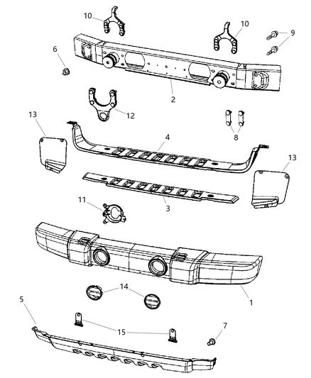 Hook Tow Front Diagram for 52060378AB
