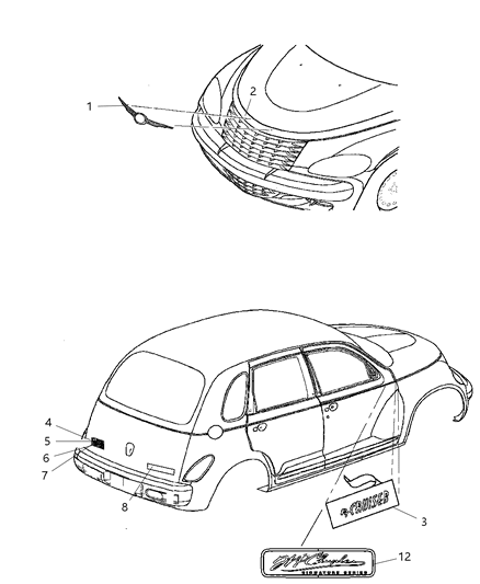 2020 Dodge Durango Nameplate 2.4L Turbo High Output Diagram for 5116078AA
