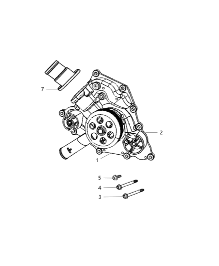2021 Jeep Grand Cherokee L Pump Water Diagram for 4792838AA