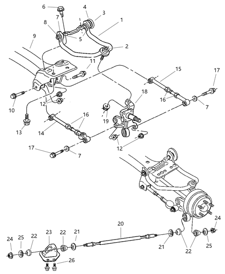 2017 Jeep Patriot Link Rear Toe Diagram for 4895269AA