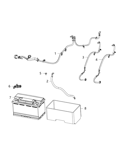 Wiring Battery Positive Diagram for 68271649AC