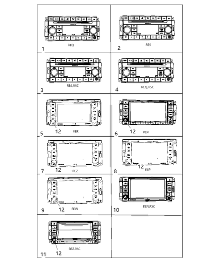 1991 Dodge B150 Knob Radio Diagram for 68085152AA