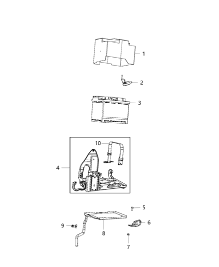 2012 Jeep Grand Cherokee Battery Storage Diagram for BBAH6650AB