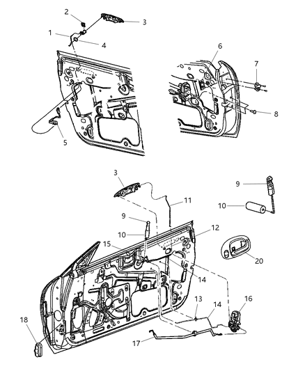 Latch Front Door Diagram for 4880049AH