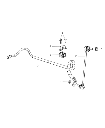 1984 Dodge D350 Link Package Stabilizer Bar Diagram for 5174185AB
