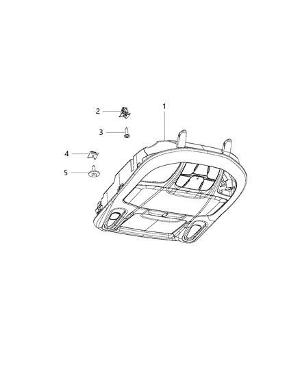 2011 Dodge Durango Console Overhead Diagram for 6ES93PD2AA