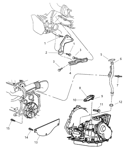 Indicator Transmission Fluid Level Diagram for 4593273AG