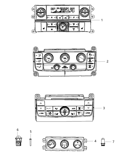Control A/C And Heater Diagram for 55111235AG