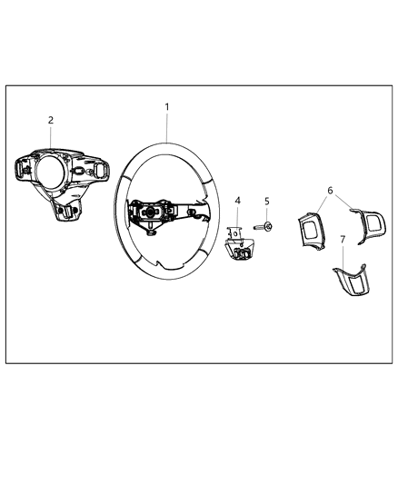 2004 Chrysler Town & Country Wheel Steering Diagram for 1RU63DX9AH