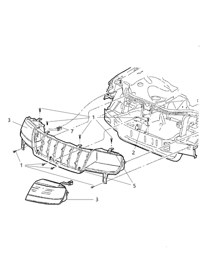Lamp Headlamp Parking And Turn Diagram for 55155552AD