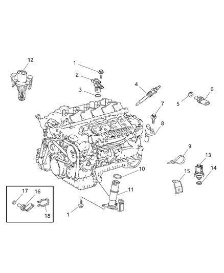 2003 Dodge Sprinter 2500 Plug Glow Diagram for 5117592AA