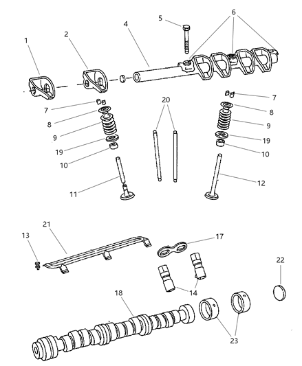 1991 Dodge Colt Tappet, Valve (Standard) .9040/.9035 Diagram for 4387678
