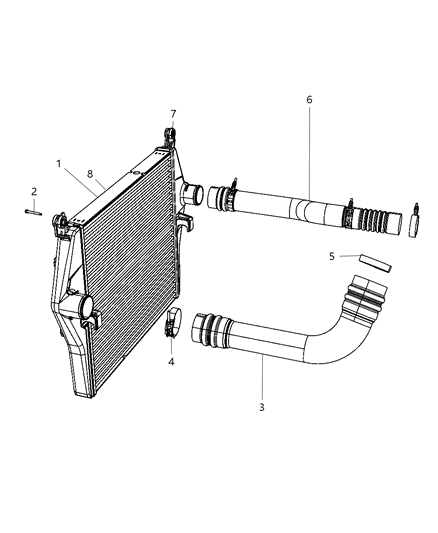 1988 Chrysler Fifth Avenue Cooler Charge Air Diagram for 55056593AA
