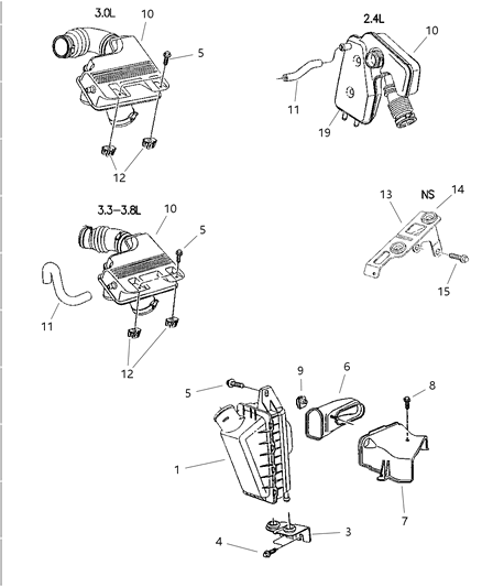 Hose, Crankcase Vent To Air Cleaner Diagram for 4694646