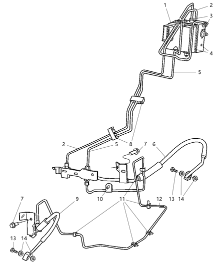 Tube Brake Diagram for 52009950AC