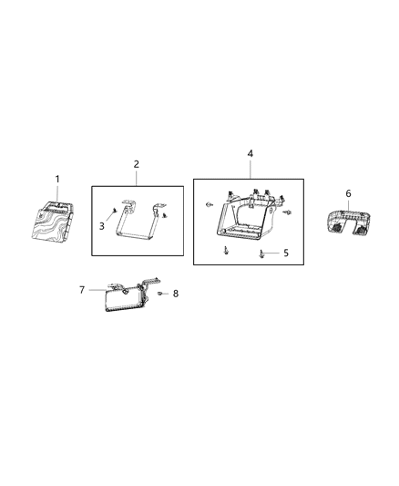 2022 Jeep Compass Camera Forward Facing Diagram for 68484709AD