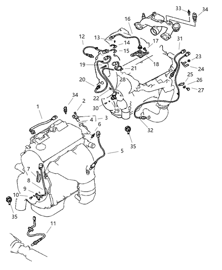 2001 Chrysler Prowler O Ring Diagram for MD622021