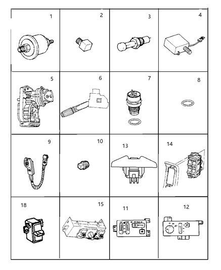 2017 Jeep Grand Cherokee Switch, Door Courtesy Lamp Diagram for 56007300